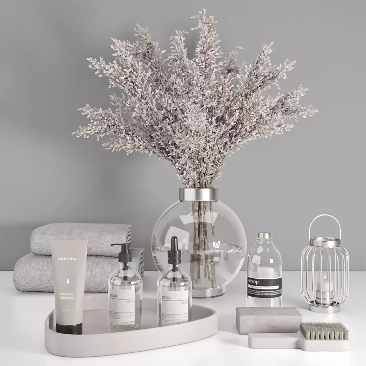 bathroom accessories set 45 3D model_0