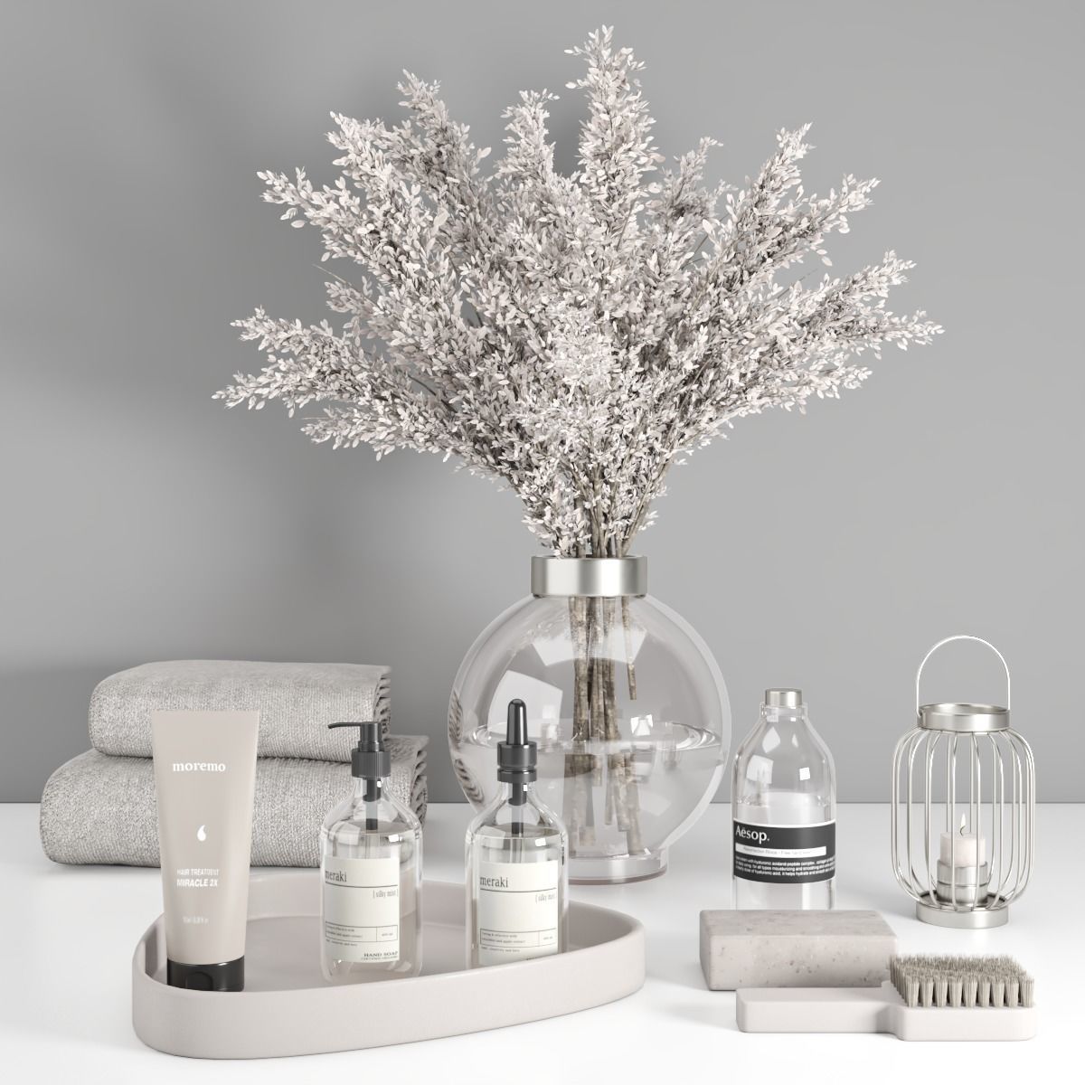 bathroom accessories set 45 3D model_5