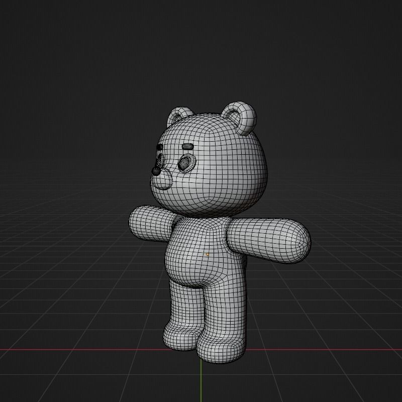 Cartoon cute Panda character design Free 3D model_3