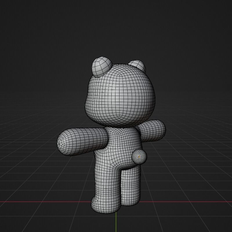 Cartoon cute Panda character design Free 3D model_7