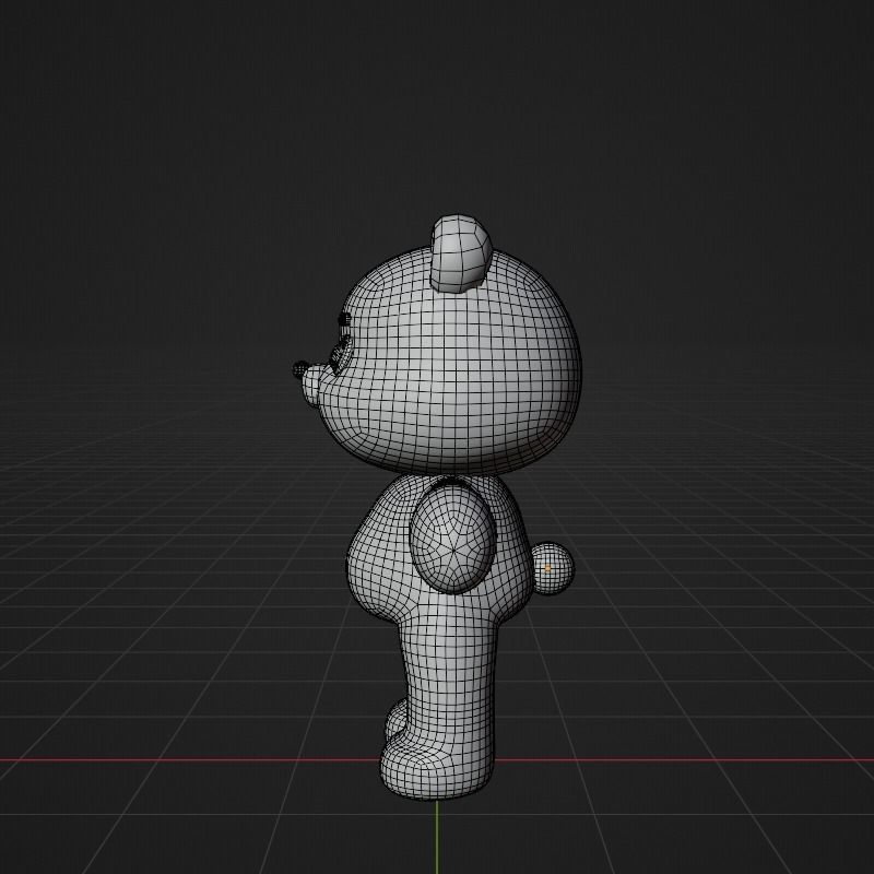 Cartoon cute Panda character design Free 3D model_5