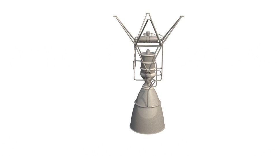 DU802 rocket engine from ksp mod Low-poly 3D model_7