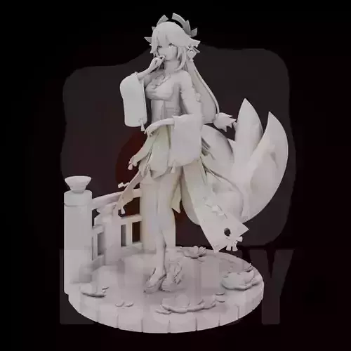 Genshin Impact - Yae Miko STL file for 3D printing 3D print model