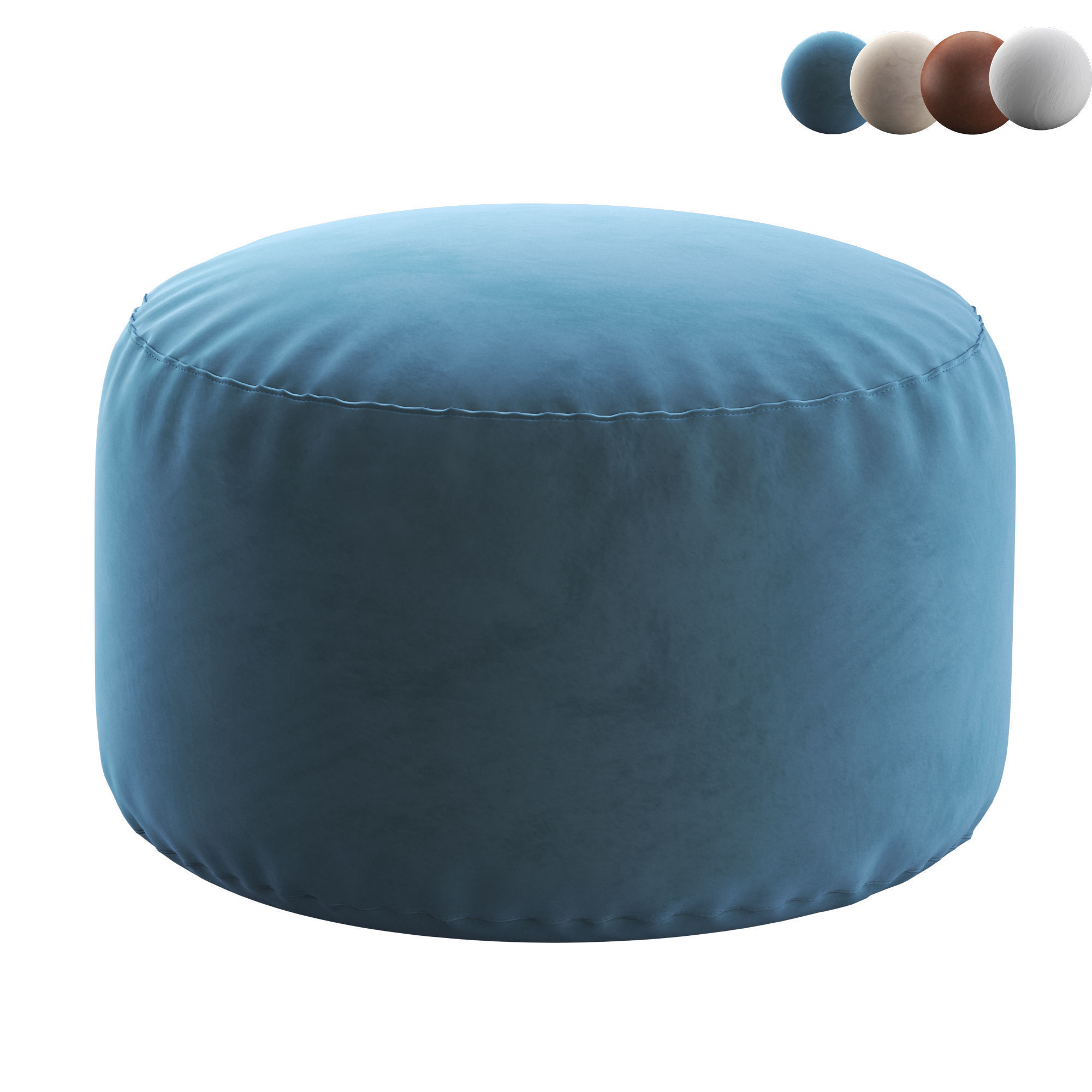 POLLON Round Pouf 3D model_4