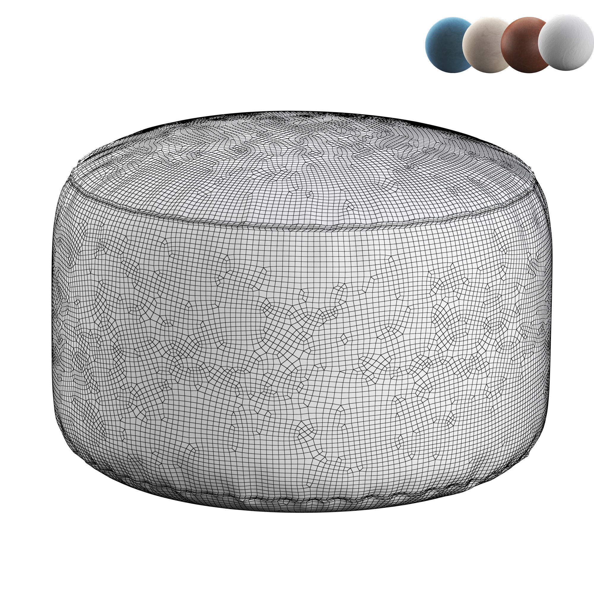POLLON Round Pouf 3D model_5
