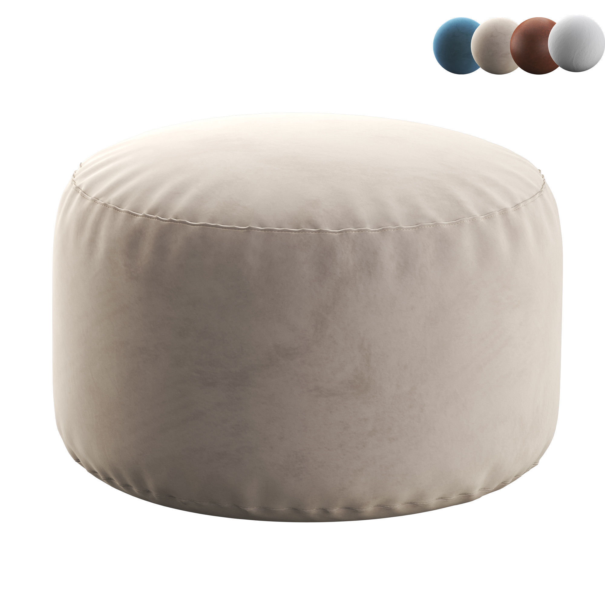 POLLON Round Pouf 3D model_3