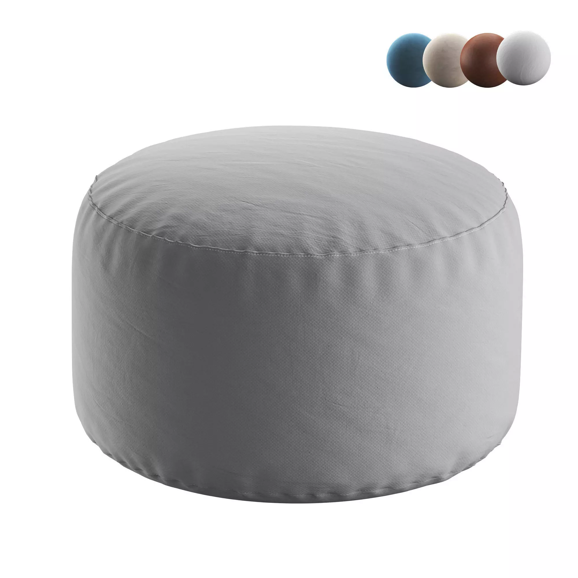 POLLON Round Pouf 3D model_0