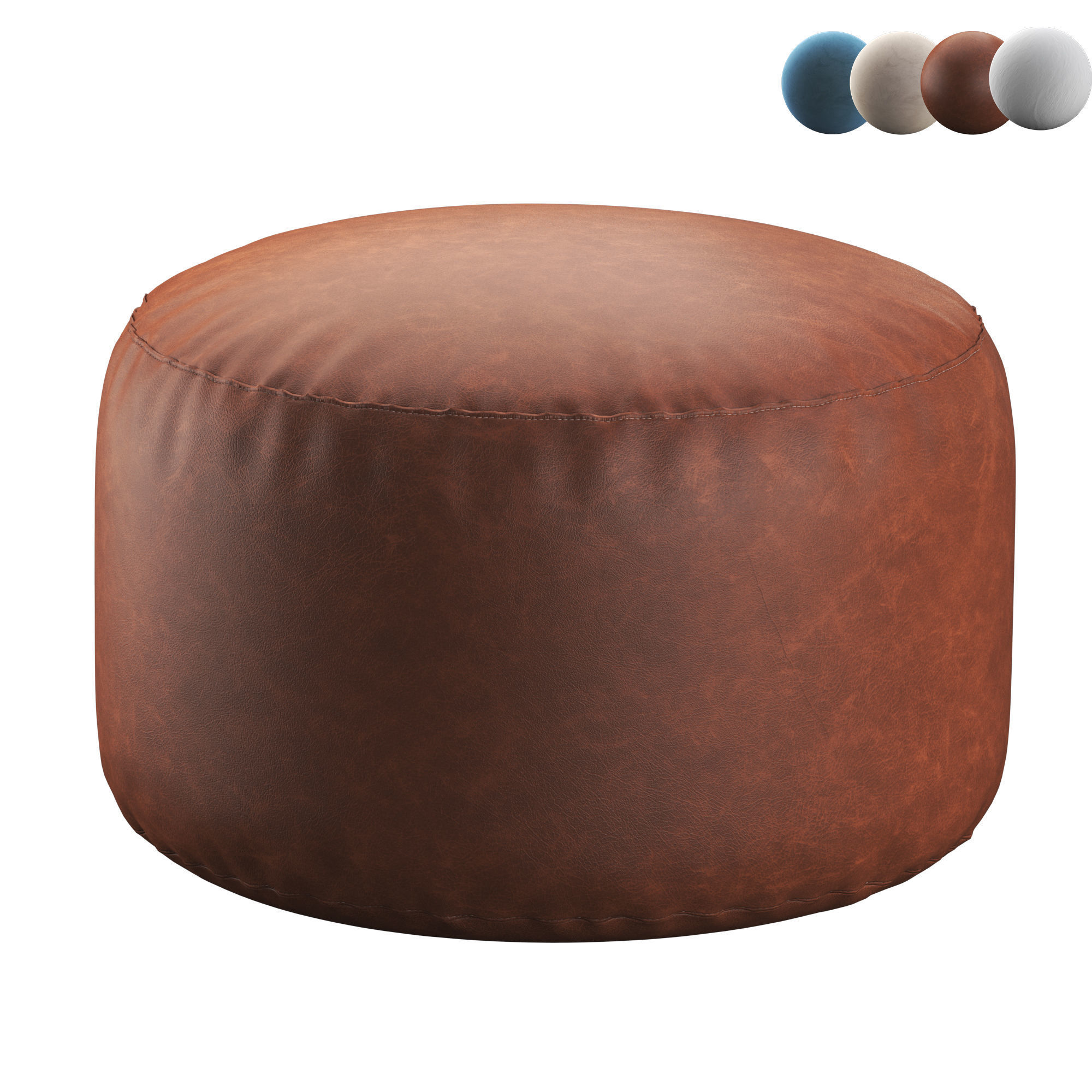 POLLON Round Pouf 3D model_2