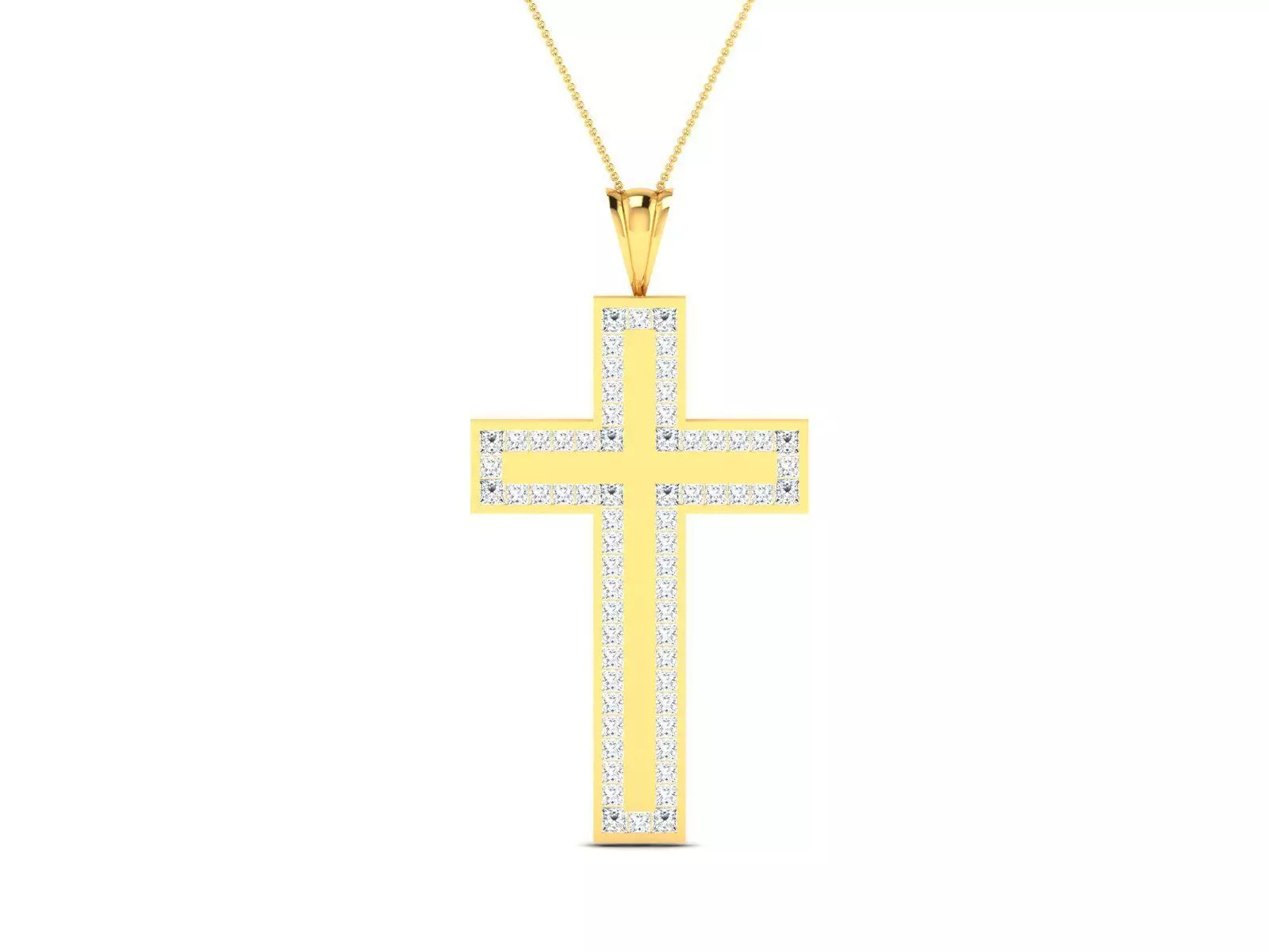 Cross Pendant 3DM STL OBJ FBX Render Details 3D print model_0