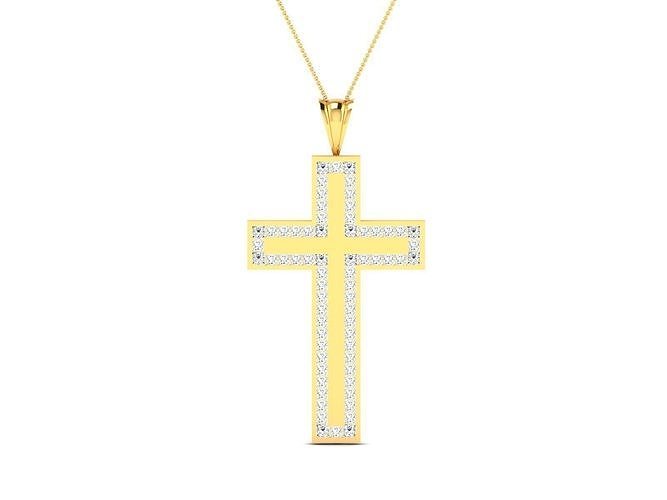 Cross Pendant 3DM STL OBJ FBX Render Details 3D print model