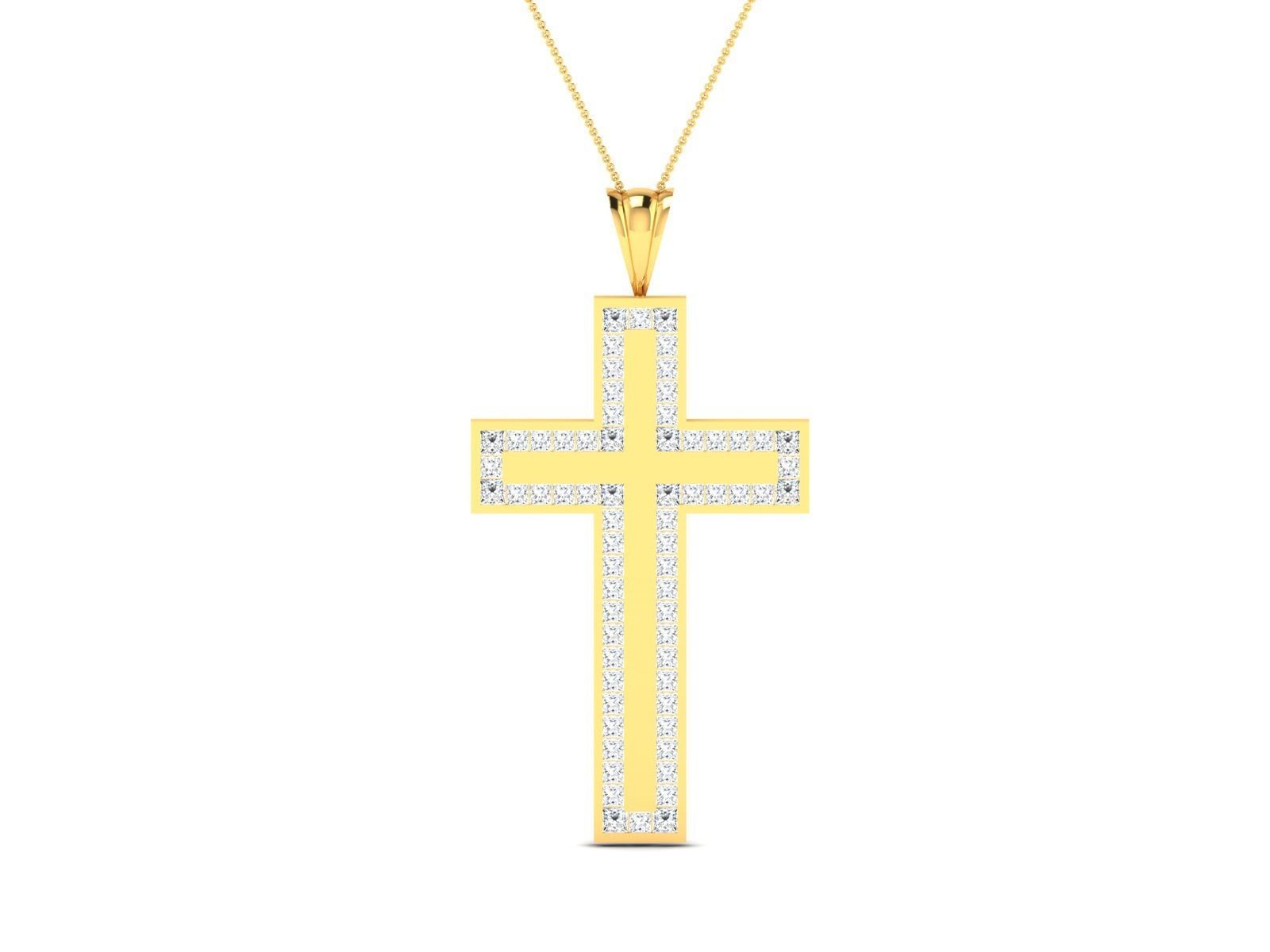Cross Pendant 3DM STL OBJ FBX Render Details 3D print model_3