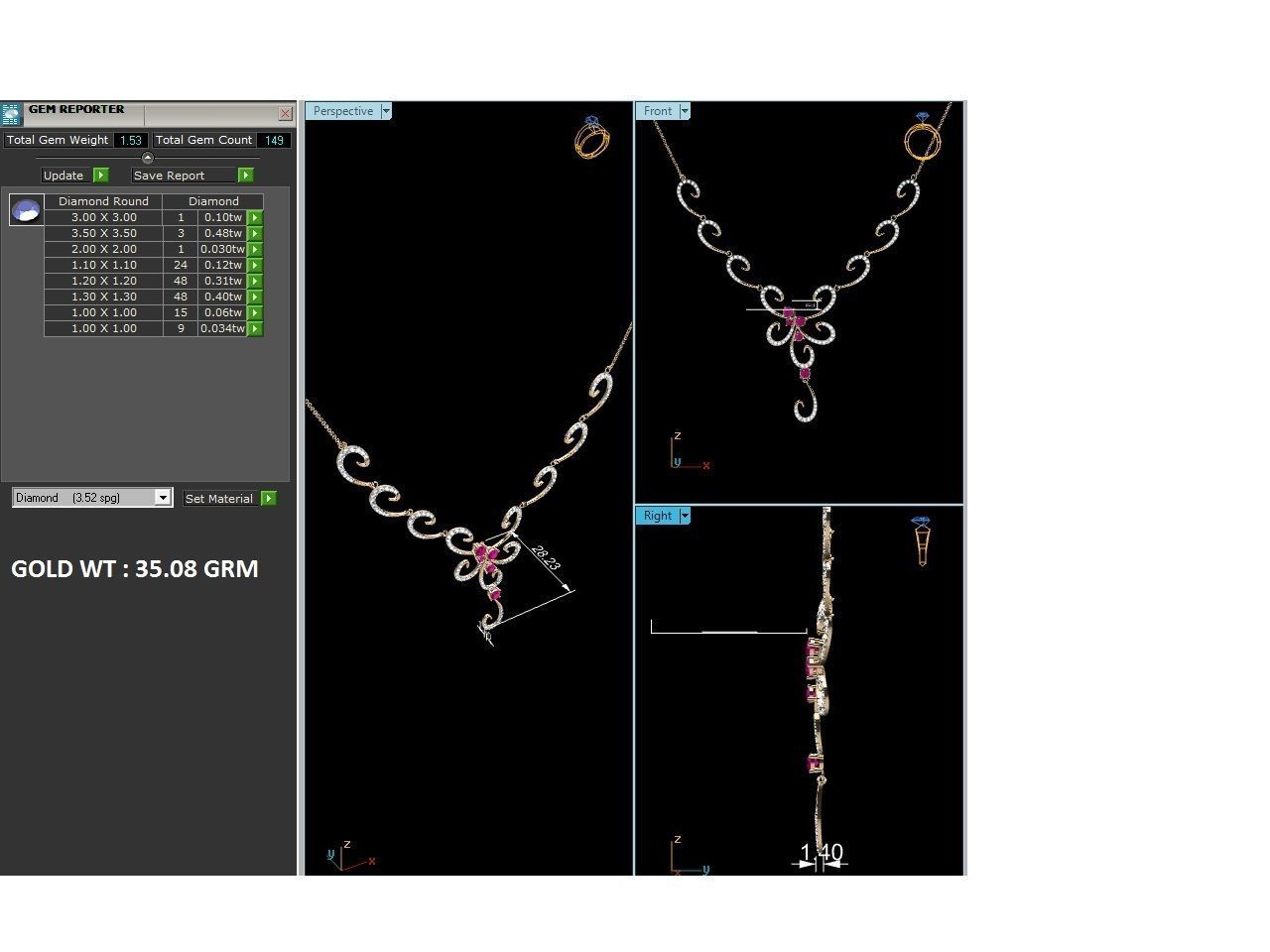 Women Pendant 3DM STL OBJ FBX Render Details 3D print model_6