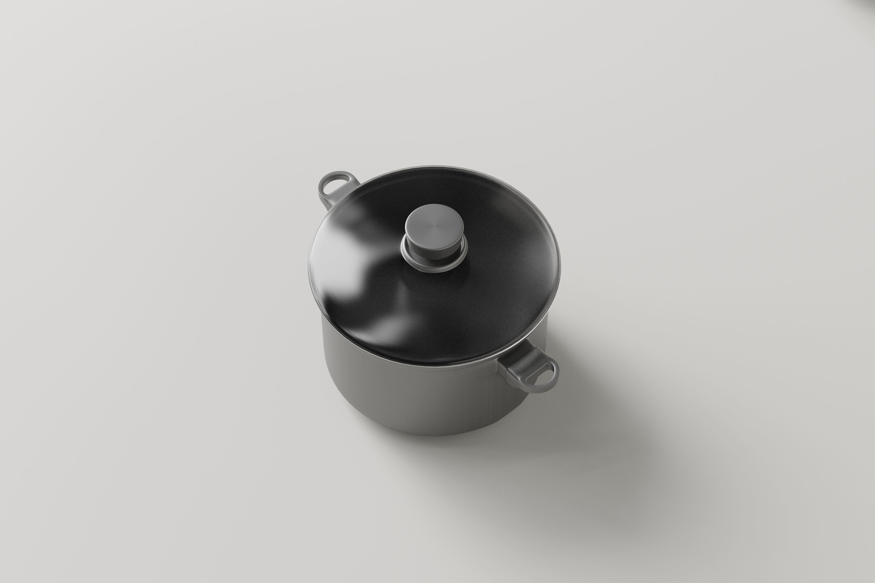 Stainless Kitchen Item Pack Low-poly 3D model_9