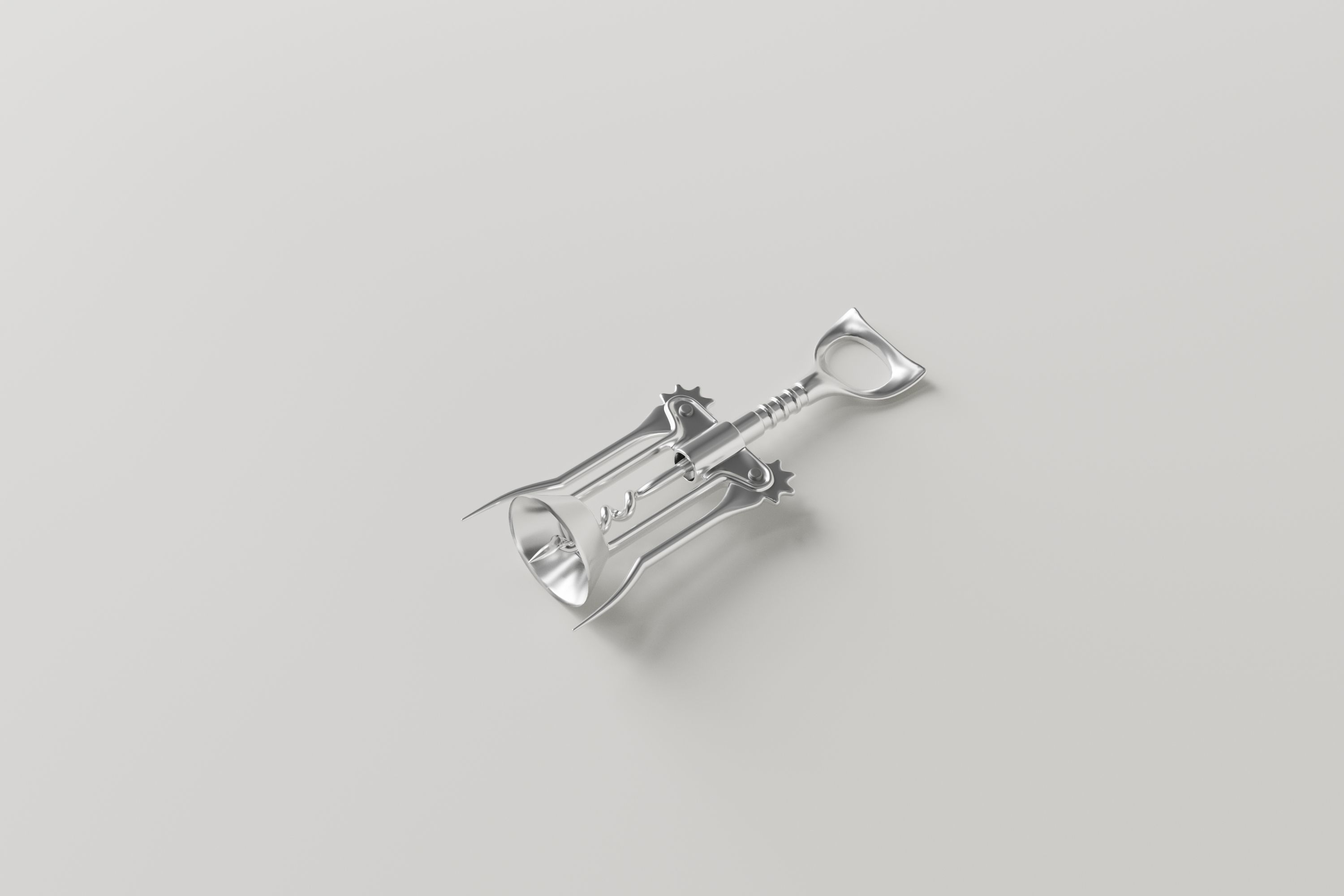 Stainless Kitchen Item Pack Low-poly 3D model_22