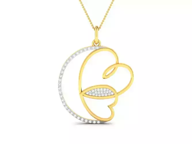 Women Pendant 3DM STL OBJ FBX Render Details 3D print model