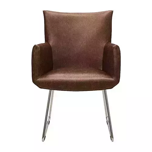 Chair leather with chrome legs