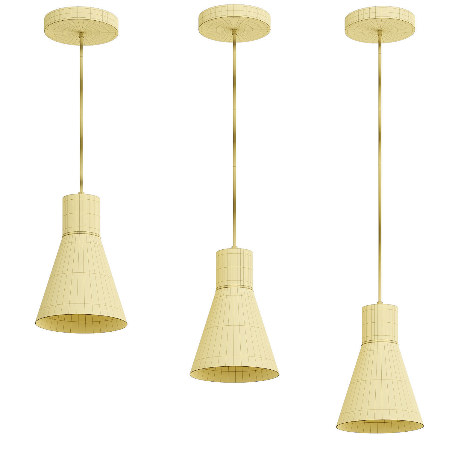 Bullis one Light Single Cone Pendant 3D model_1