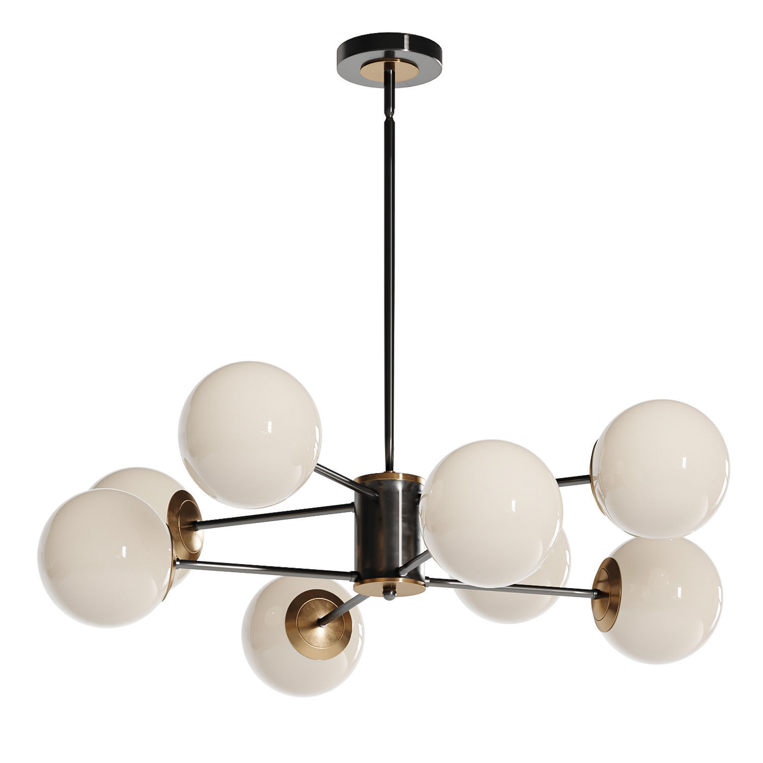 Azria 8 Light Sputnik Globe Chandelier 3D model_1