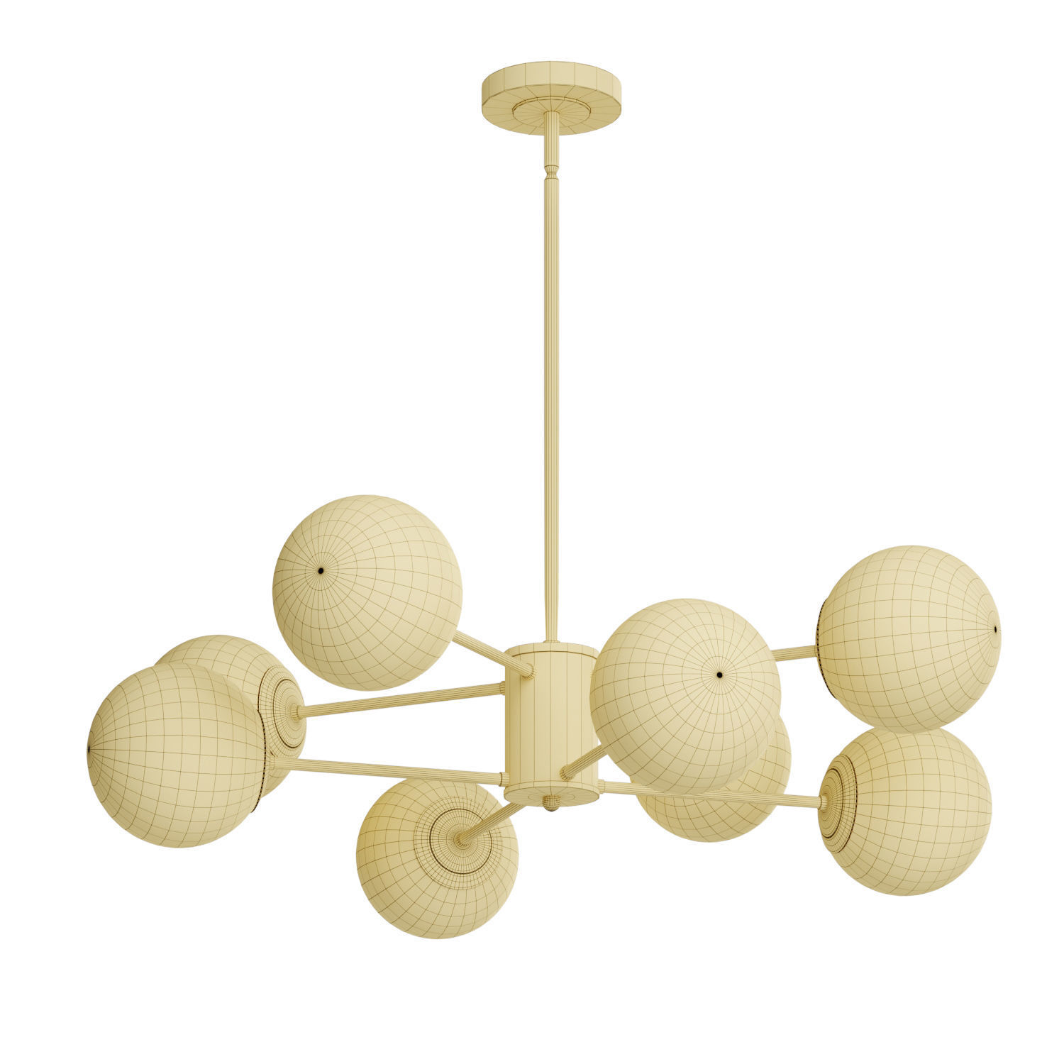 Azria 8 Light Sputnik Globe Chandelier 3D model_3