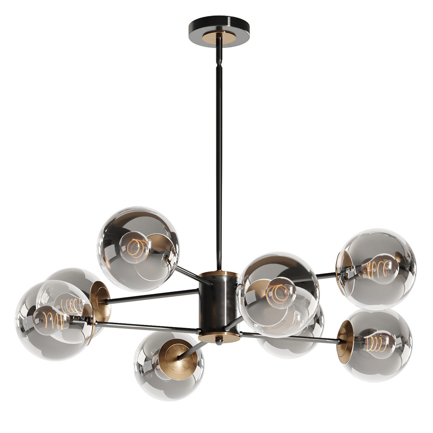 Azria 8 Light Sputnik Globe Chandelier 3D model_2