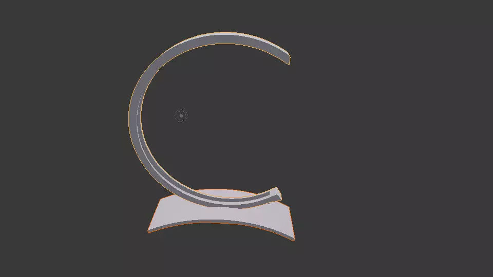 Lampara en C 3D print model_0