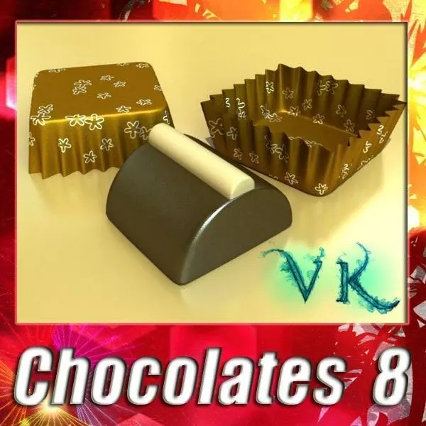 Chocolate Candy 08 High res 3D model