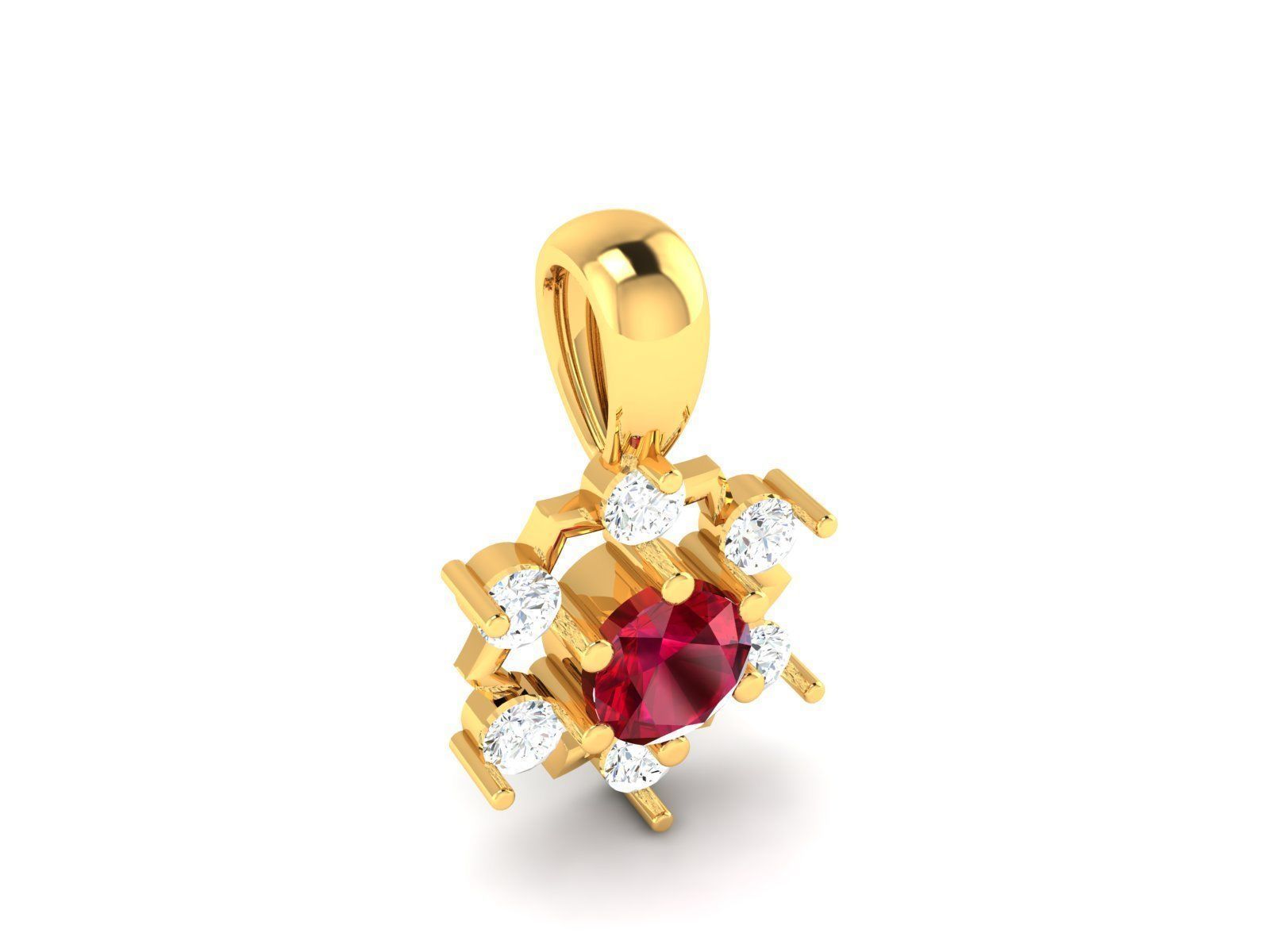 Women Pendant 3DM STL OBJ FBX Render Details 3D print model_1