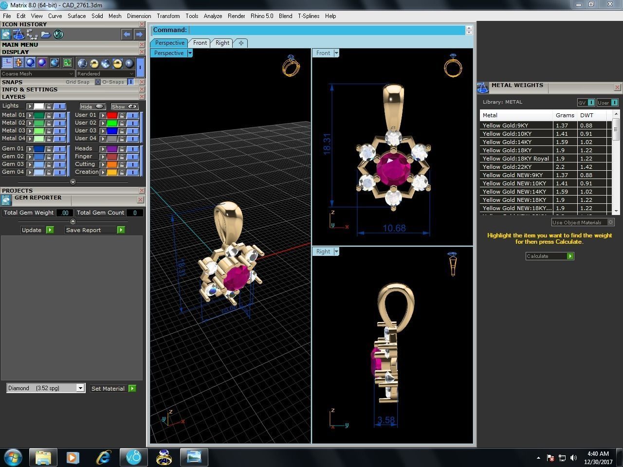Women Pendant 3DM STL OBJ FBX Render Details 3D print model_4