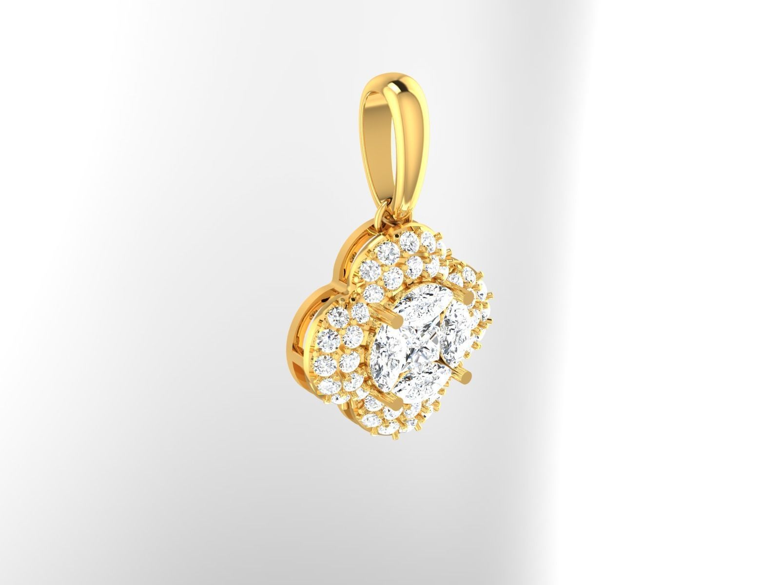 Women Pendant 3DM STL OBJ FBX Render Details 3D print model_2