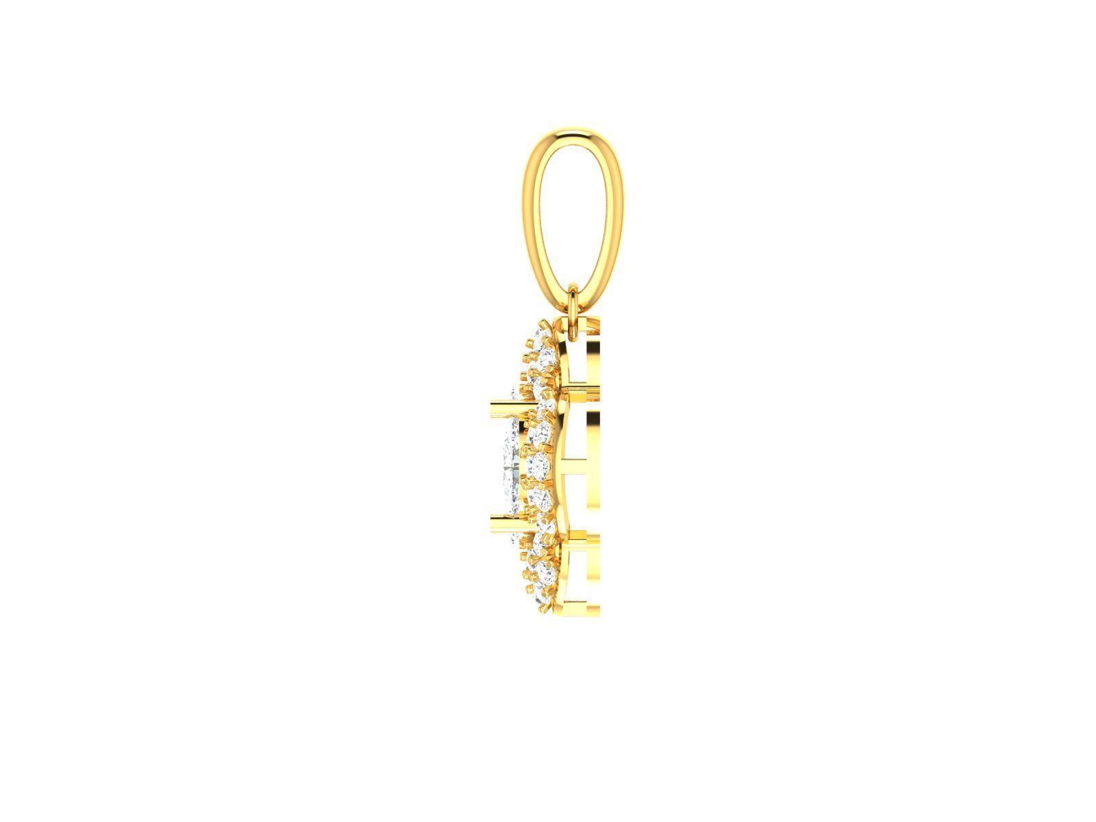 Women Pendant 3DM STL OBJ FBX Render Details 3D print model_4