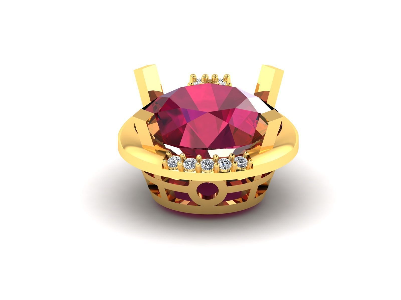 Women Pendant 3DM STL OBJ FBX Render Details 3D print model_3