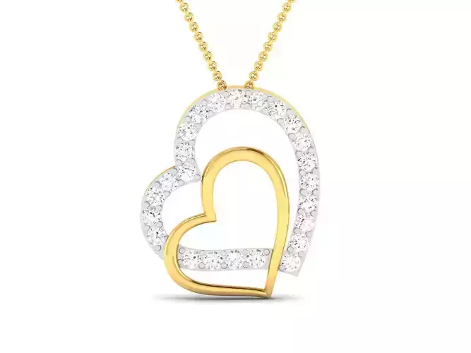 Women Heart Pendant 3DM STL OBJ FBX Render Details 3D print model