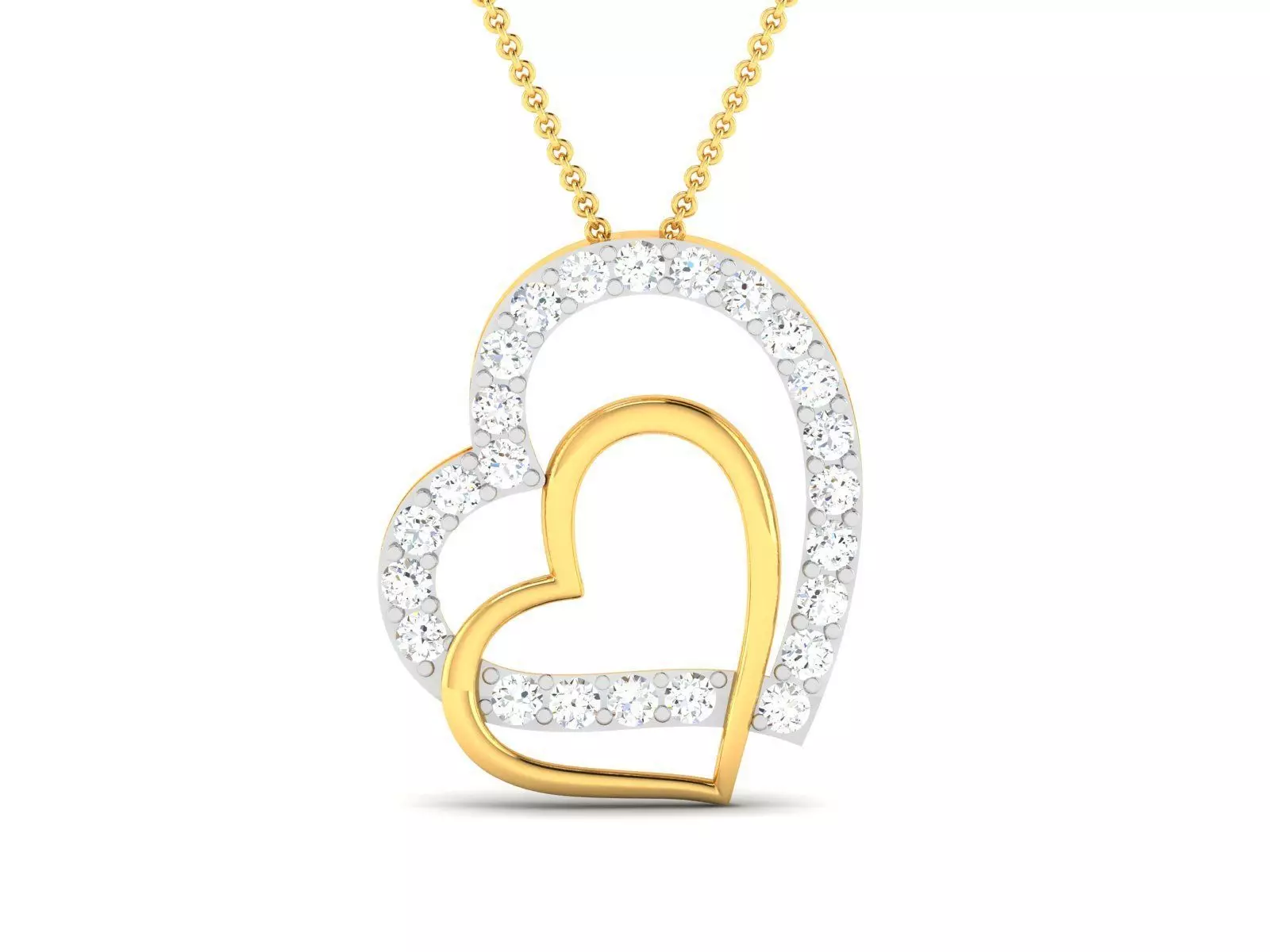 Women Heart Pendant 3DM STL OBJ FBX Render Details 3D print model_0