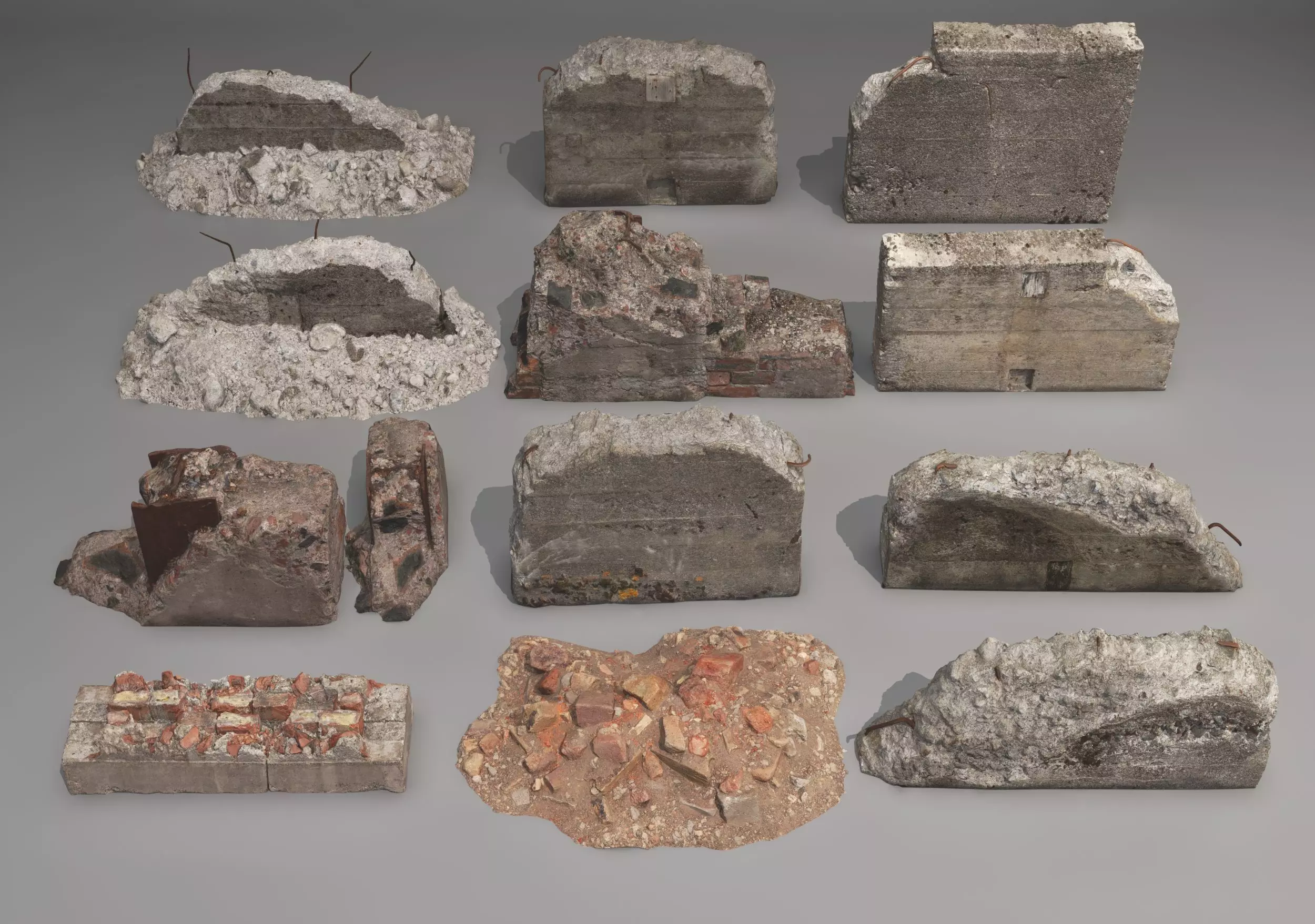 Construction waste Low-poly 3D model_0