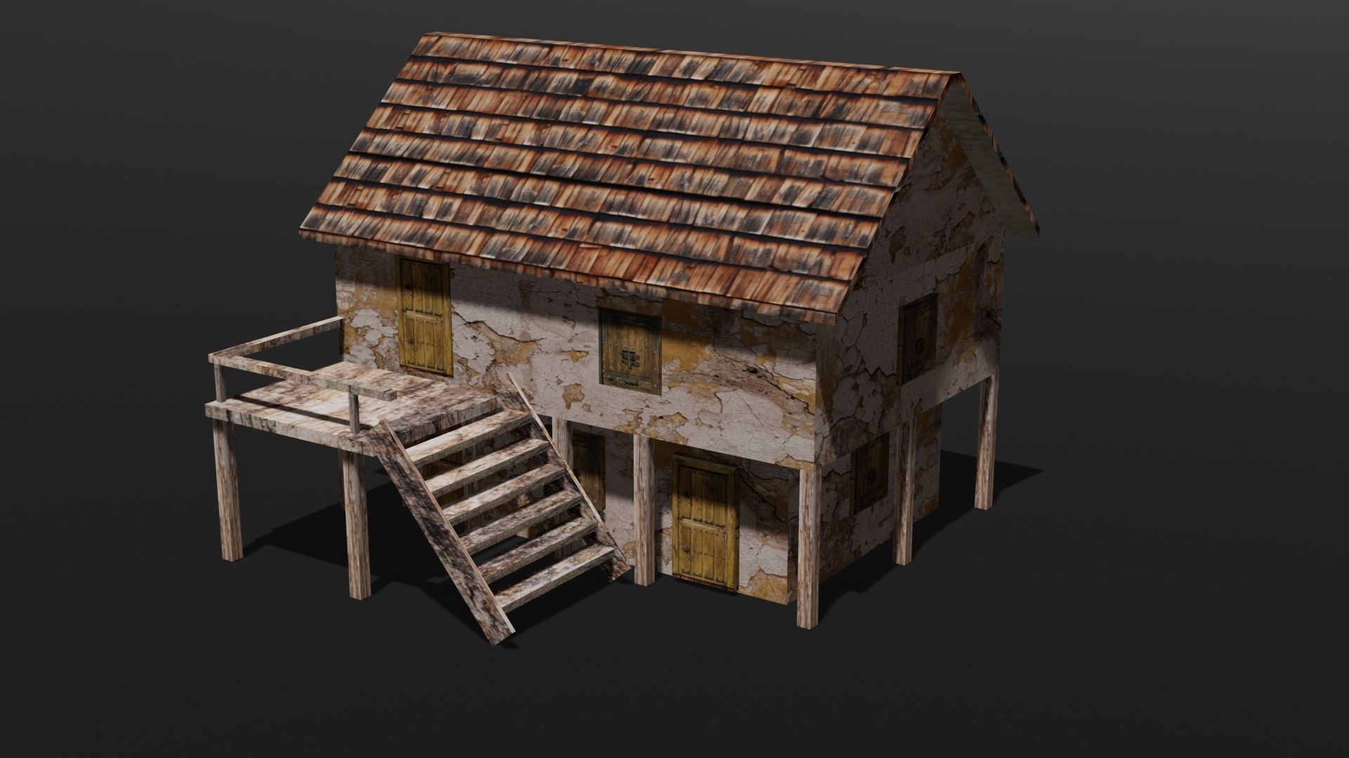 Old House Pack Exterior Low-poly 3D model_9