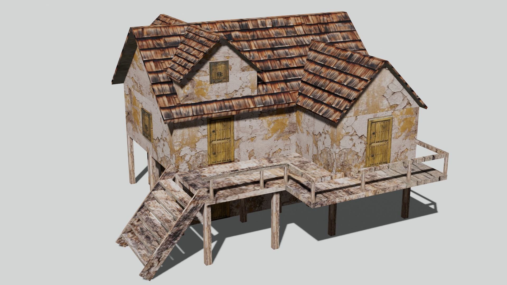 Old House Pack Exterior Low-poly 3D model_6