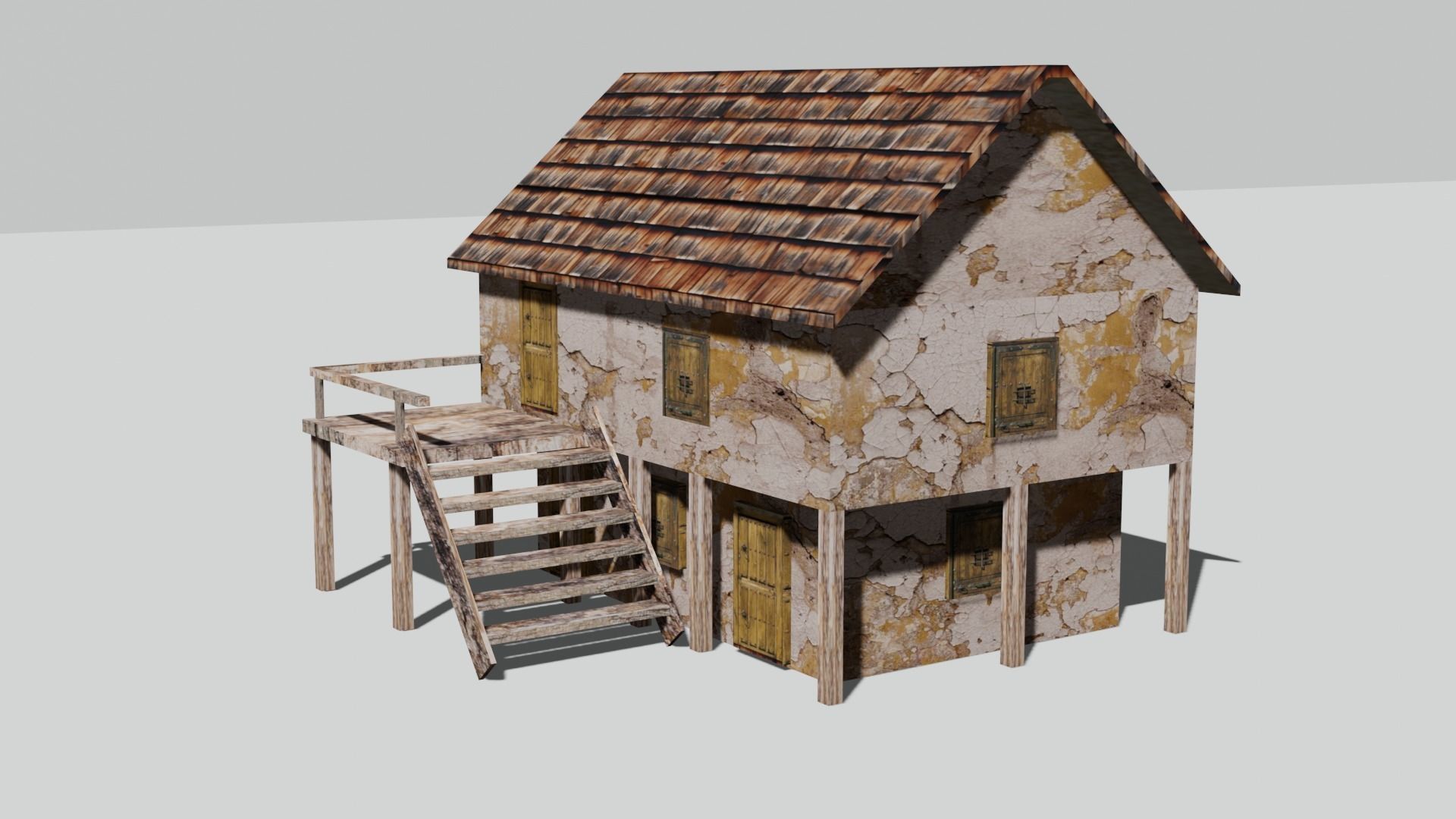 Old House Pack Exterior Low-poly 3D model_14