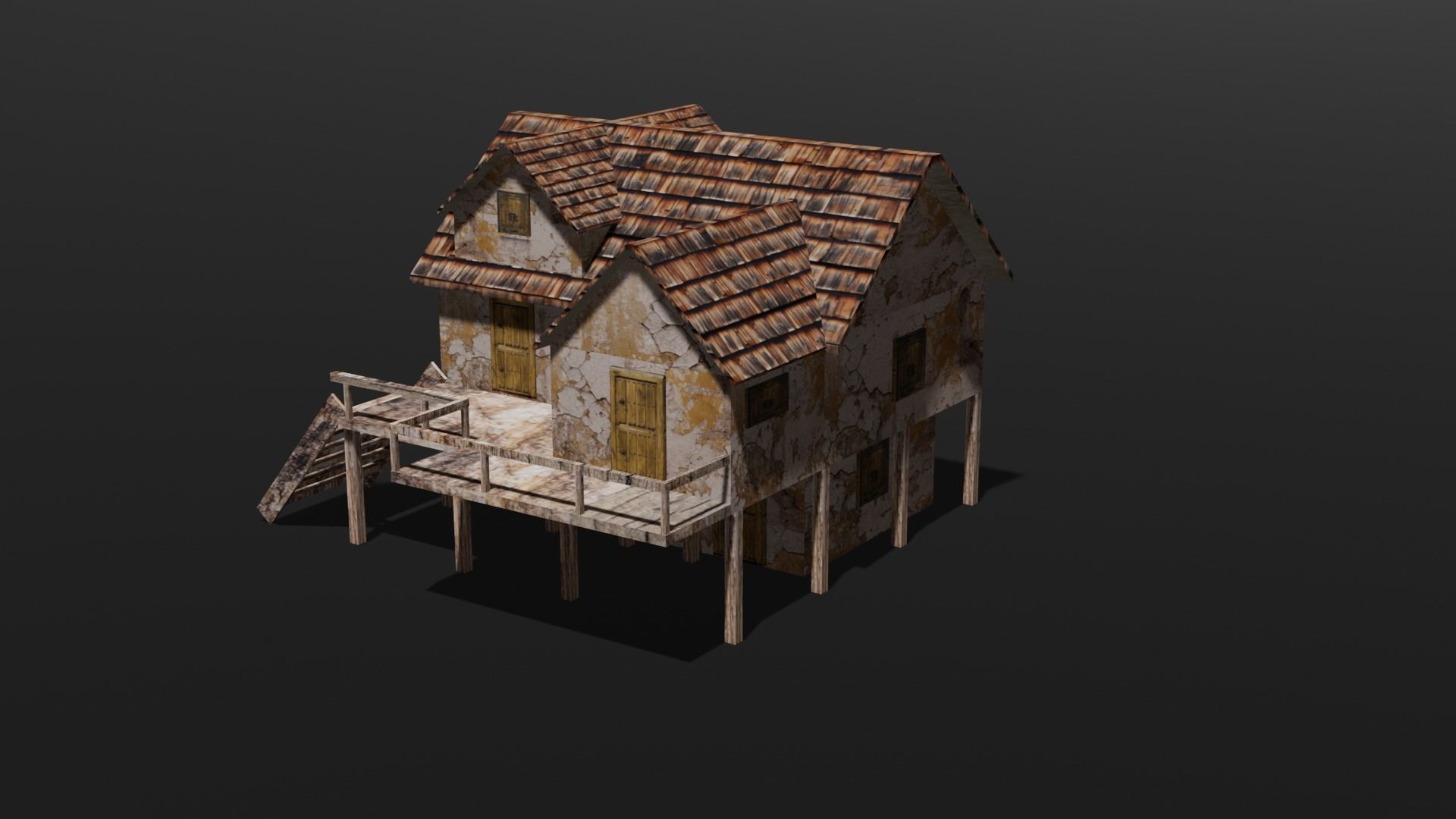 Old House Pack Exterior Low-poly 3D model_15