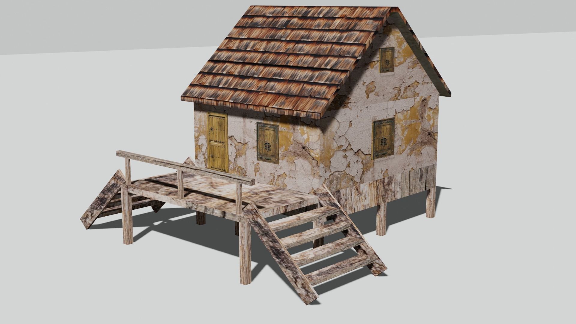 Old House Pack Exterior Low-poly 3D model_2