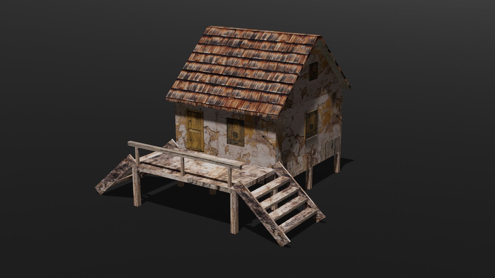 Old House Pack Exterior Low-poly 3D model_19
