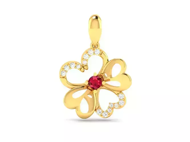 Women Heart Pendant 3DM STL OBJ FBX Render Details