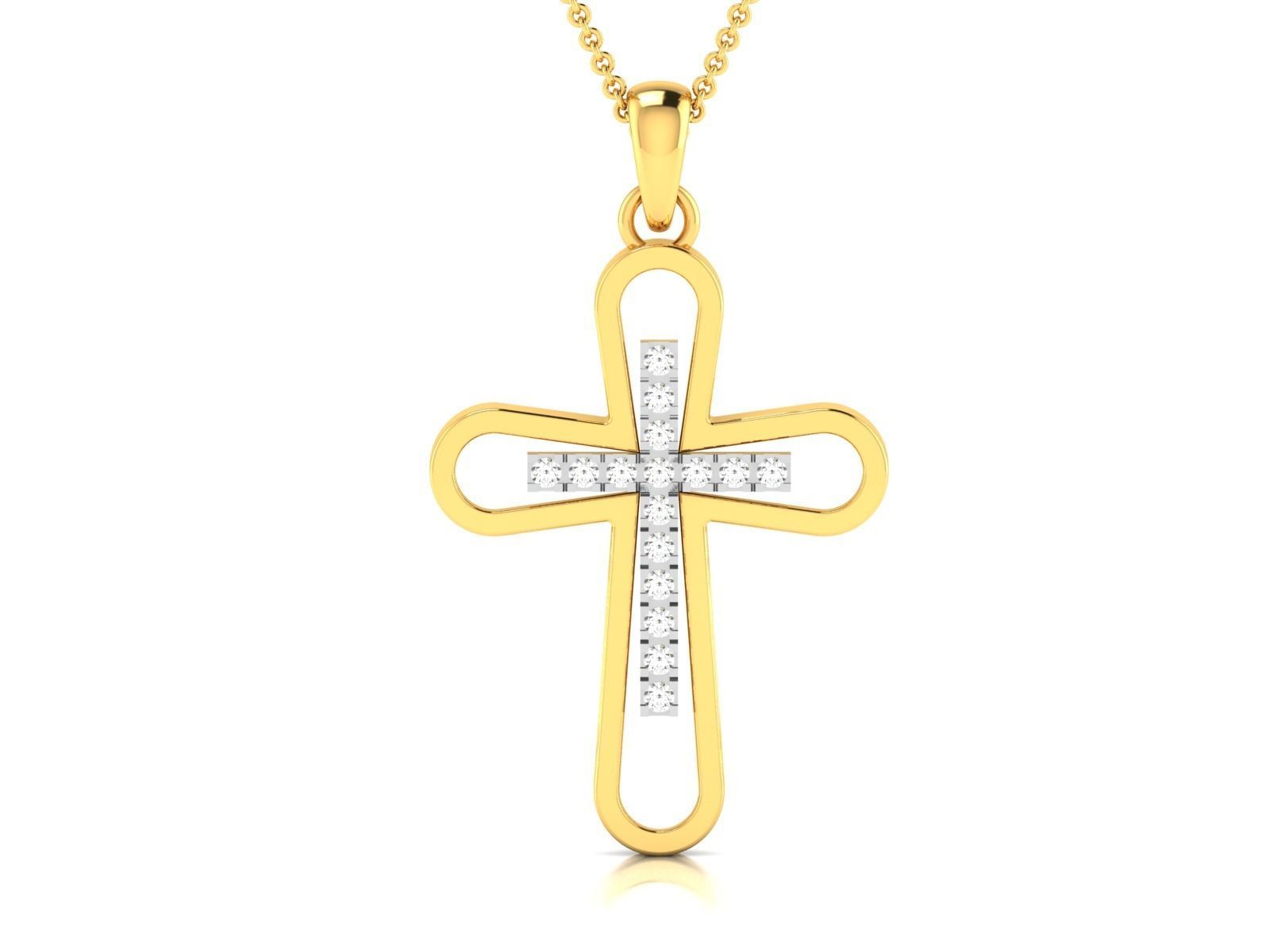 Cross Pendant 3DM STL OBJ FBX Render Details 3D print model_3