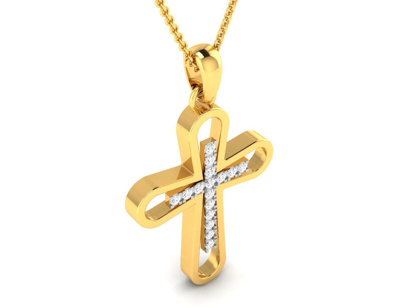 Cross Pendant 3DM STL OBJ FBX Render Details 3D print model_1
