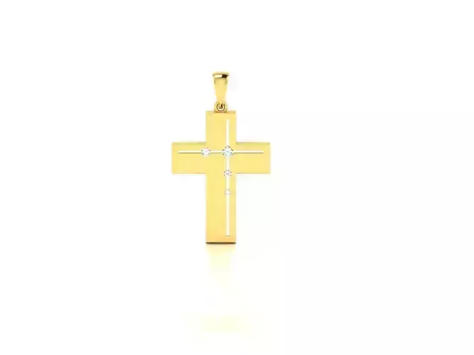 Women Cross Pendant 3DM STL OBJ FBX Render Details