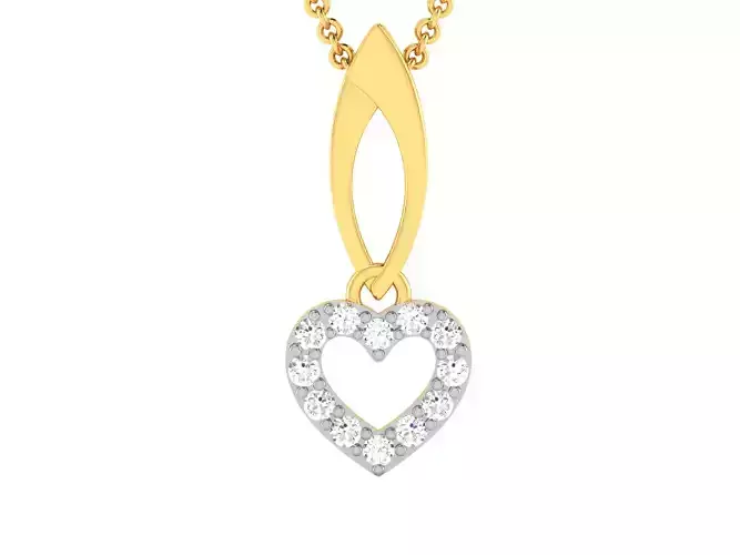 Women Heart Pendant 3DM STL OBJ FBX Render Details
