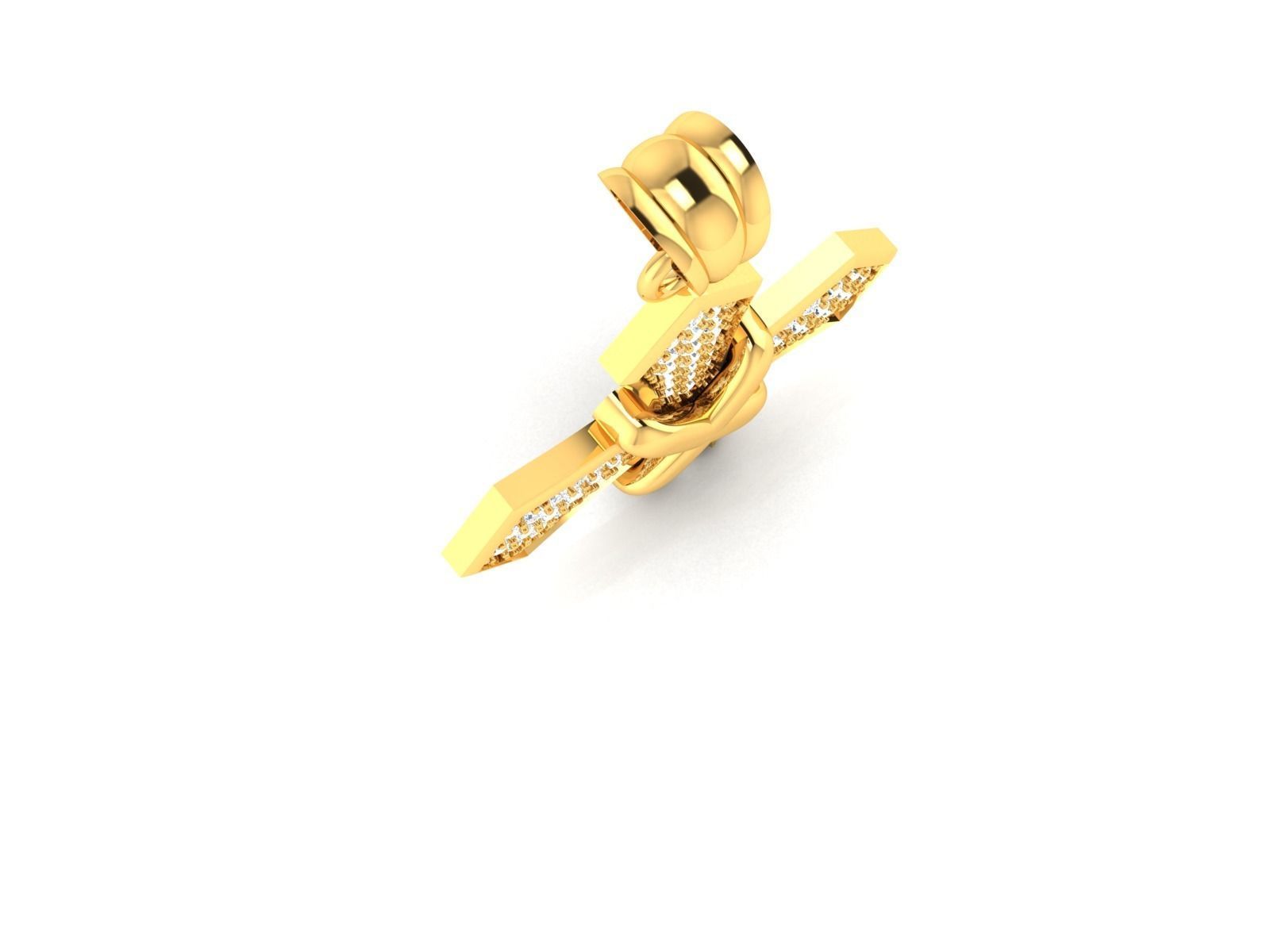 Cross Pendant 3DM STL OBJ FBX Render Details 3D print model_6