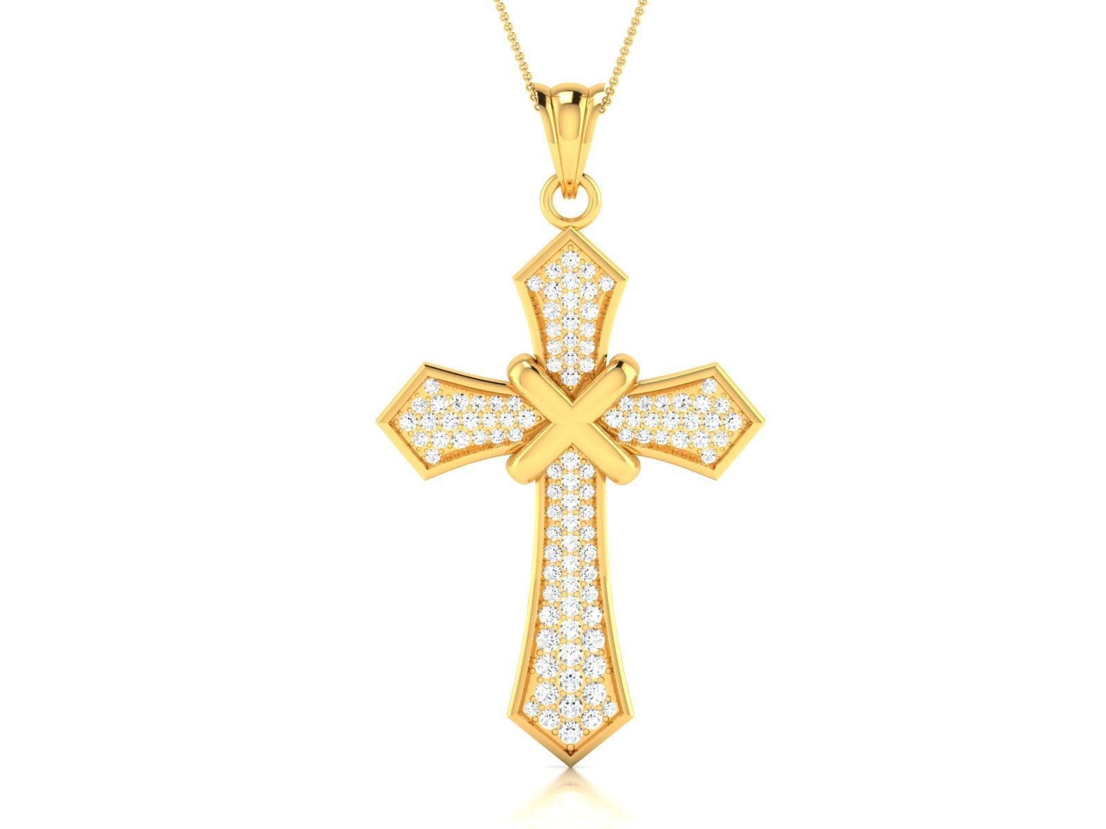 Cross Pendant 3DM STL OBJ FBX Render Details 3D print model_9