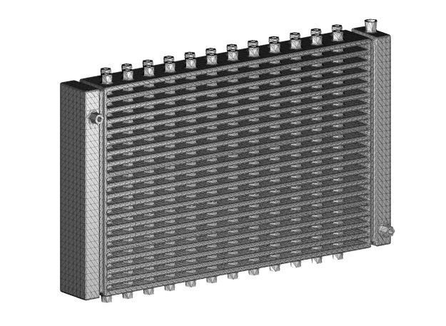 Stainless Steel Car Radiator 3D model_4