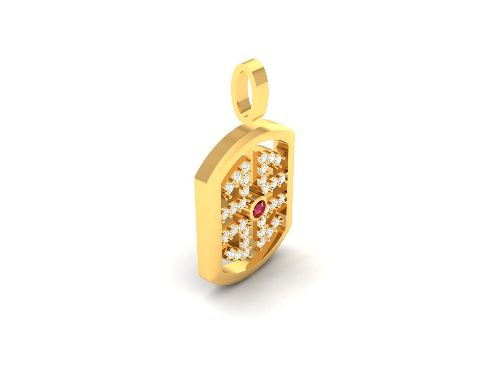 Women Pendant 3DM STL OBJ FBX Render Details 3D print model_5