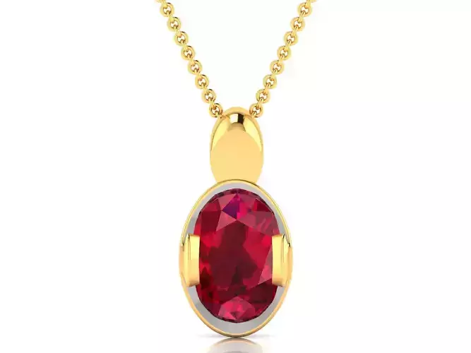 Women Oval Diamond Pendant 3DM STL OBJ FBX Render Details 3D print model